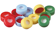 11mm Snapcap Closure Green Polypropylene, Red PTFE/White Silicone, Target Snap-It