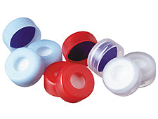 11mm Snapcap Closure Clear Polypropylene, Blue PTFE/White Silicone, Pre-slit, Target Snap-It