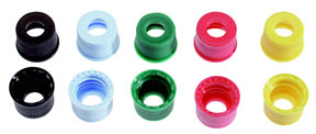 8-425 PINK CAP, PTFE/SILICONE BLUE SLIT SEPTA