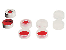 13mm Snapcap Closure, Clear Polypropylene, PTFE/Red Rubber