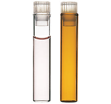 1mL, 8x40mm, Amber Glass, Polyethylene Septa Cap, Starburst Center, Shell Vial Kit