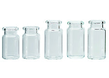 10mL, Clear Glass, 23x46mm, 20mm Square Rim, Flat Bottom, Headspace Vial